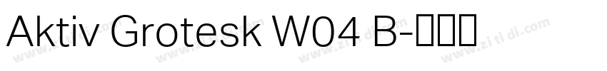 Aktiv Grotesk W04 B字体转换